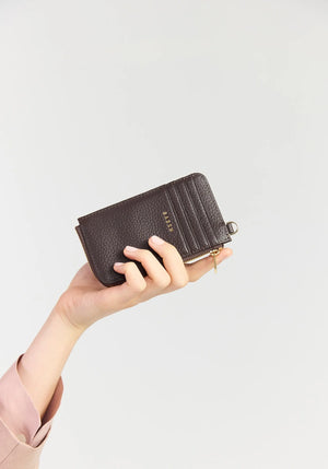 SABEN SS26 Winona Card Holder Cacao dark brown leather wallet