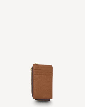 SABEN Winona Card Holder - TAN Brown leather