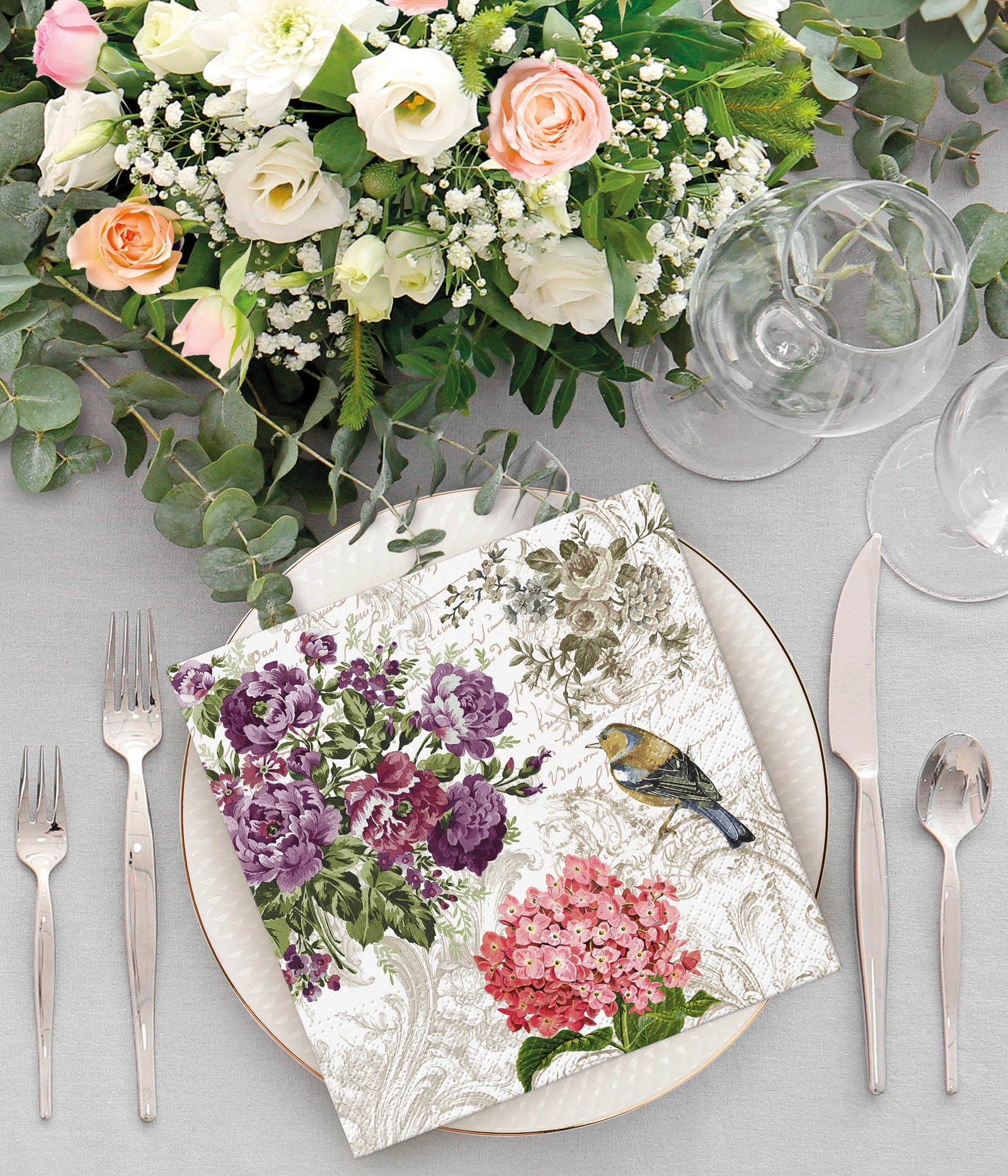 Paper Napkins Lunch - Charming Garden