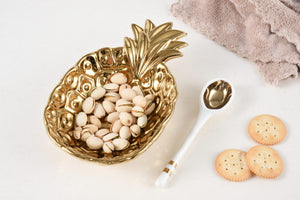 Pampa Bay Get Gifty The Golden Pineapple Set Gold pineapple-shaped dish