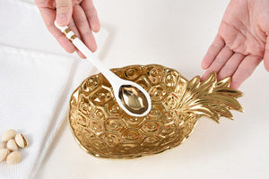 Pampa Bay Get Gifty - The Golden Pineapple Set Gold pineapple-shaped dish