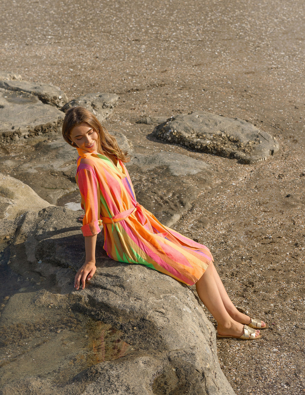 Stella Gemma Cayman Shirt Dress Cotton Multi Colours