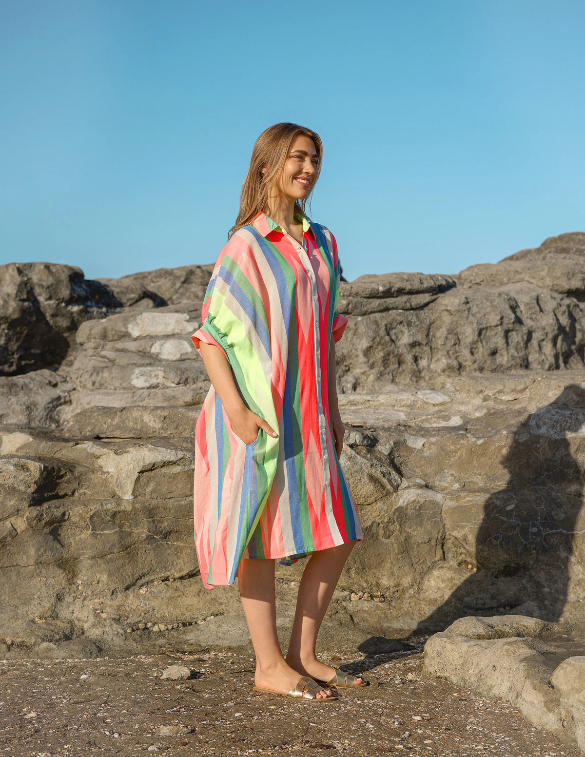 STELLA+GEMMA Bahamas Dress Multi Colours OSFA Beach Holiday