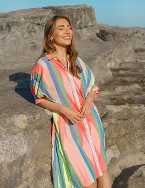 STELLA+GEMMA Bahamas Dress Multi Colours OSFA Beach Holiday