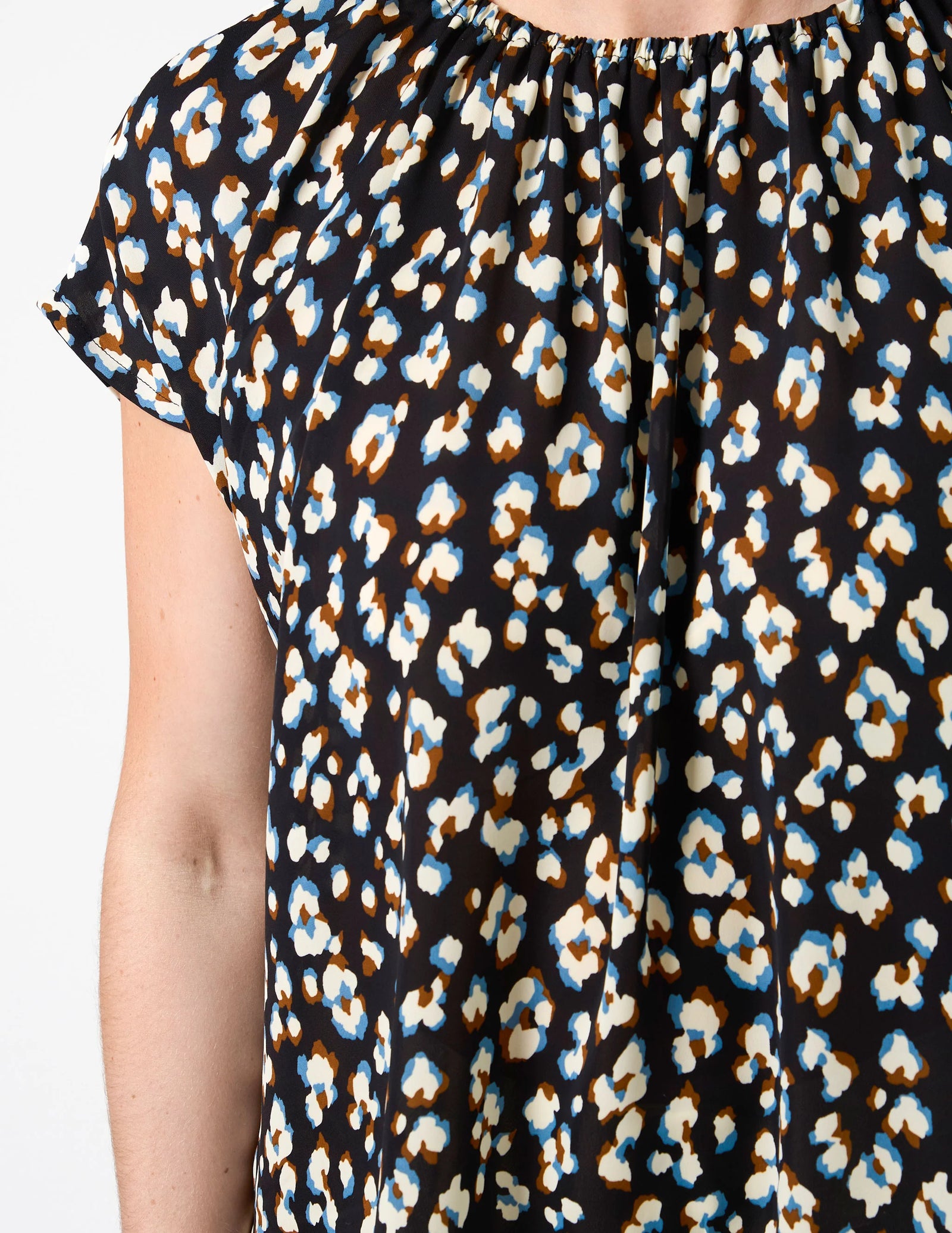 Stella + Gemma Clio Blouse - Navy Leopard