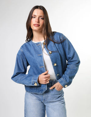 Stella+Gemma Clara Jacket - Mid Blue