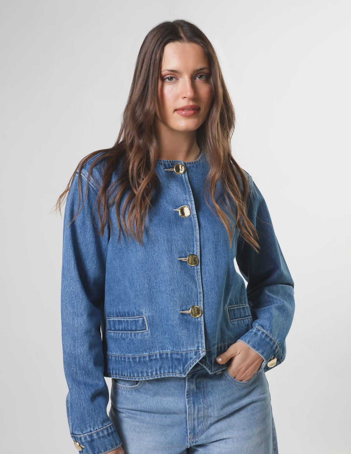 Stella+Gemma Clara Jacket - Mid Blue
