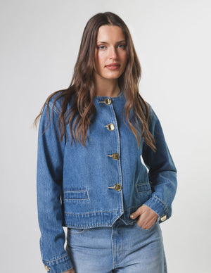 Stella+Gemma Clara Jacket - Mid Blue