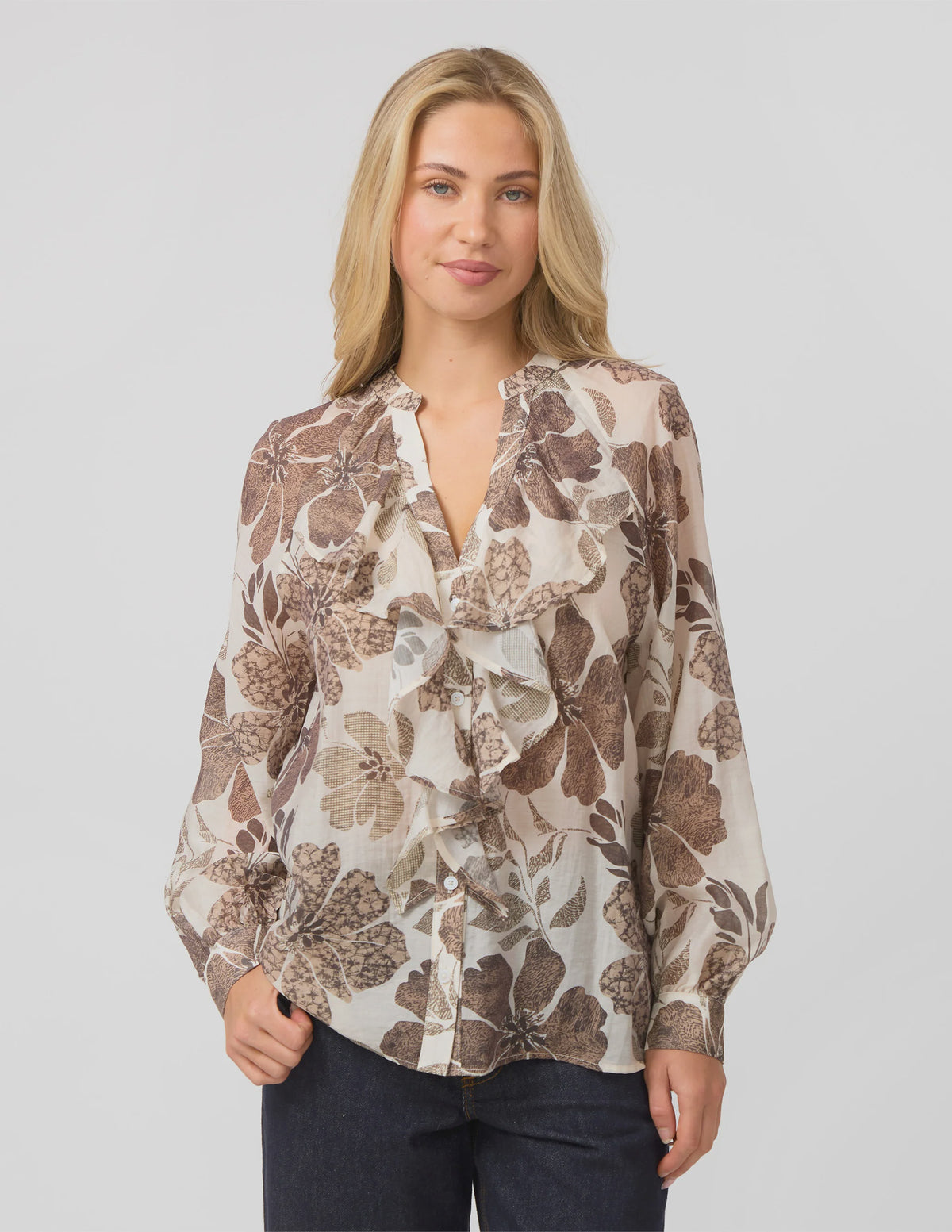 Stella+Gemma Gina Blouse - Brown Floral