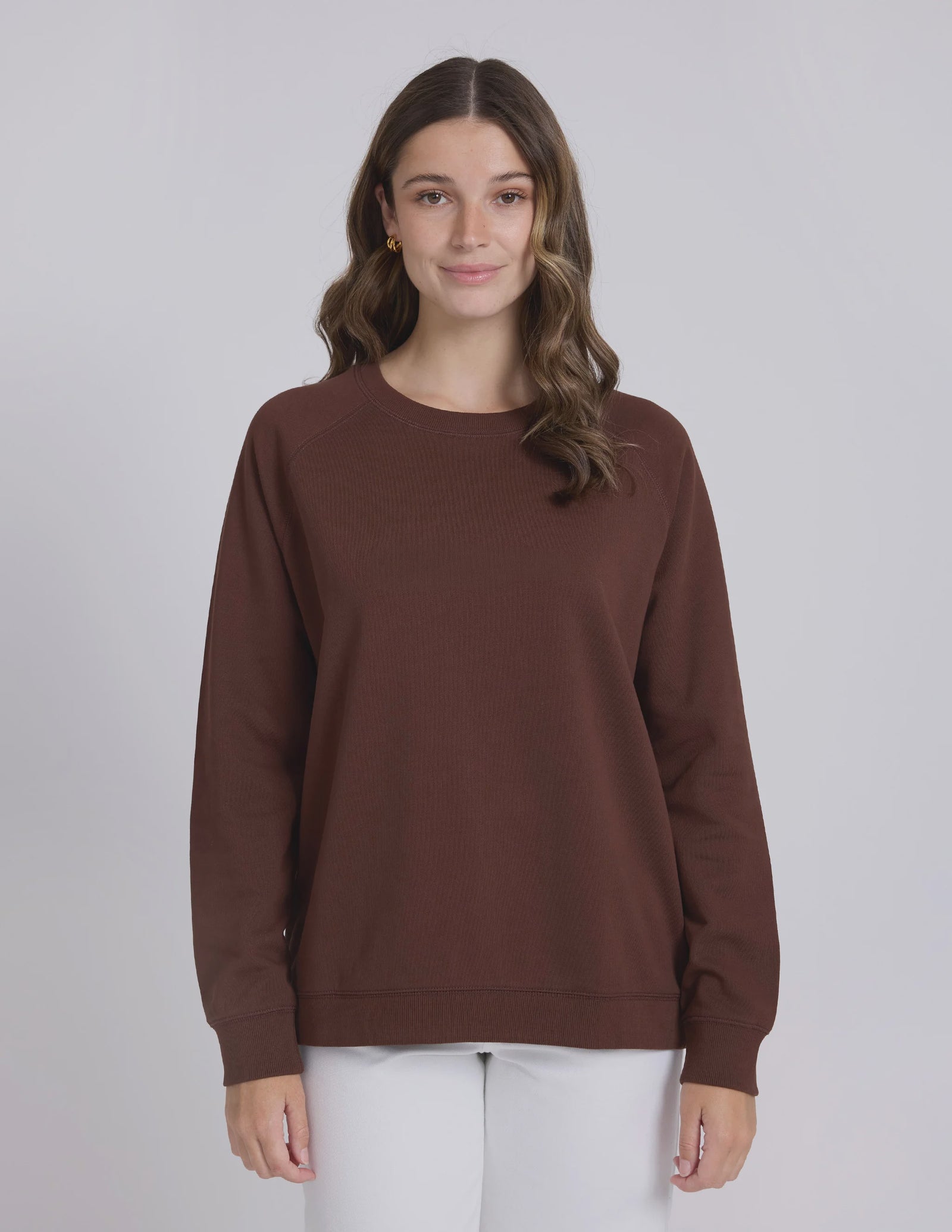 Stella+gemma Classic Sweatshirt Chocolate brown Jumper top