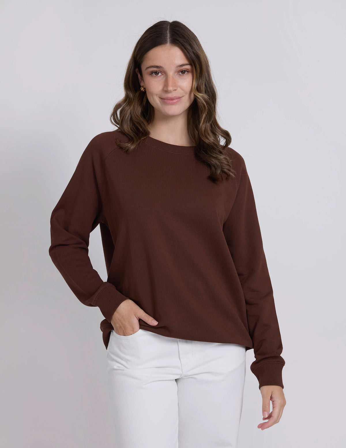 Stella+gemma Classic Sweatshirt Chocolate brown Jumper top