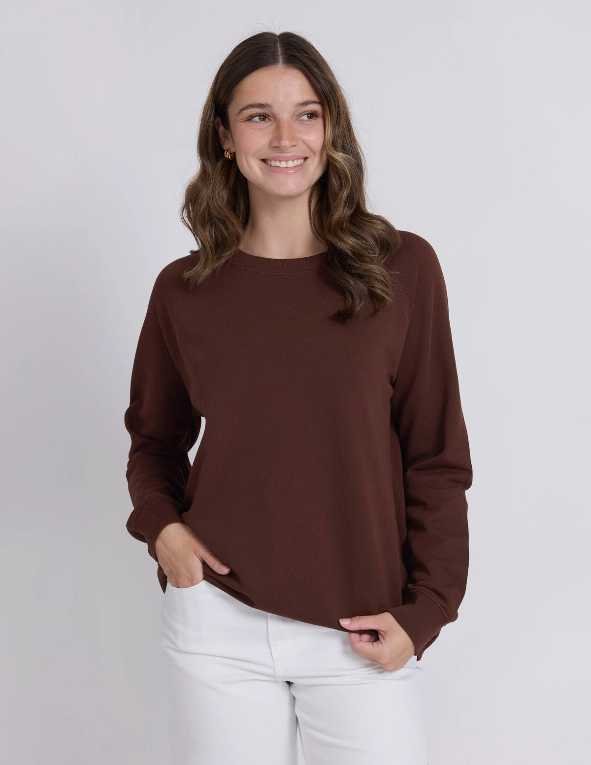 Stella+gemma Classic Sweatshirt Chocolate brown Jumper top