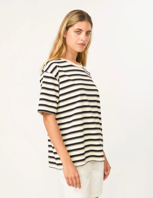 Stella+Gemma Abby T-Shirt - White and Black Stripe
