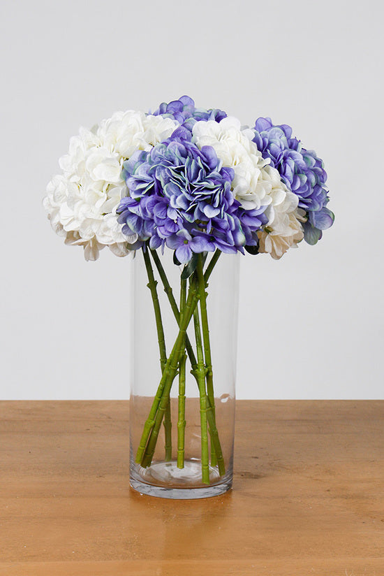 Blue hydrangea flower Winter Hydrangea Blue/Green 48cm