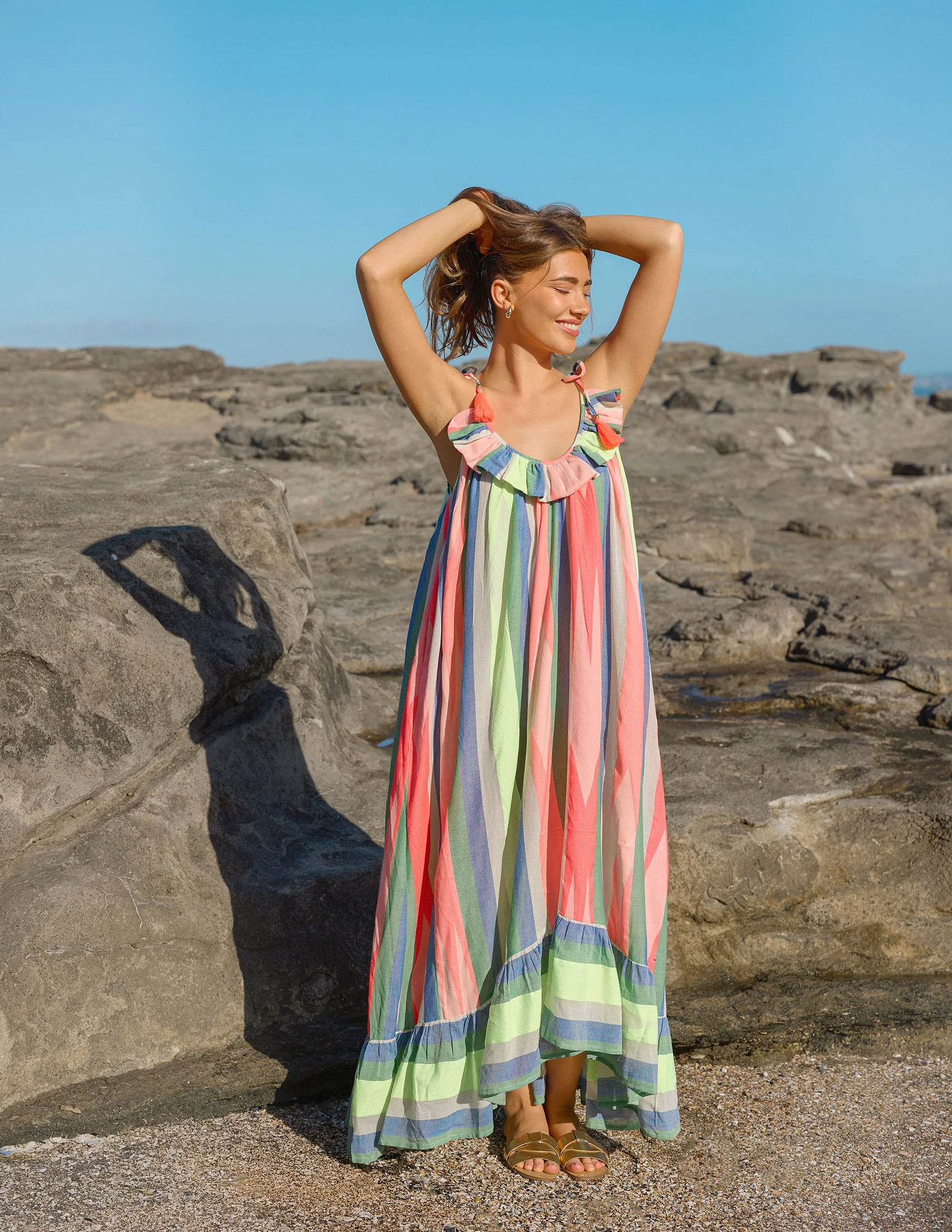 Stella+Gemma St Barts Maxi Dress Holiday Beach Collection