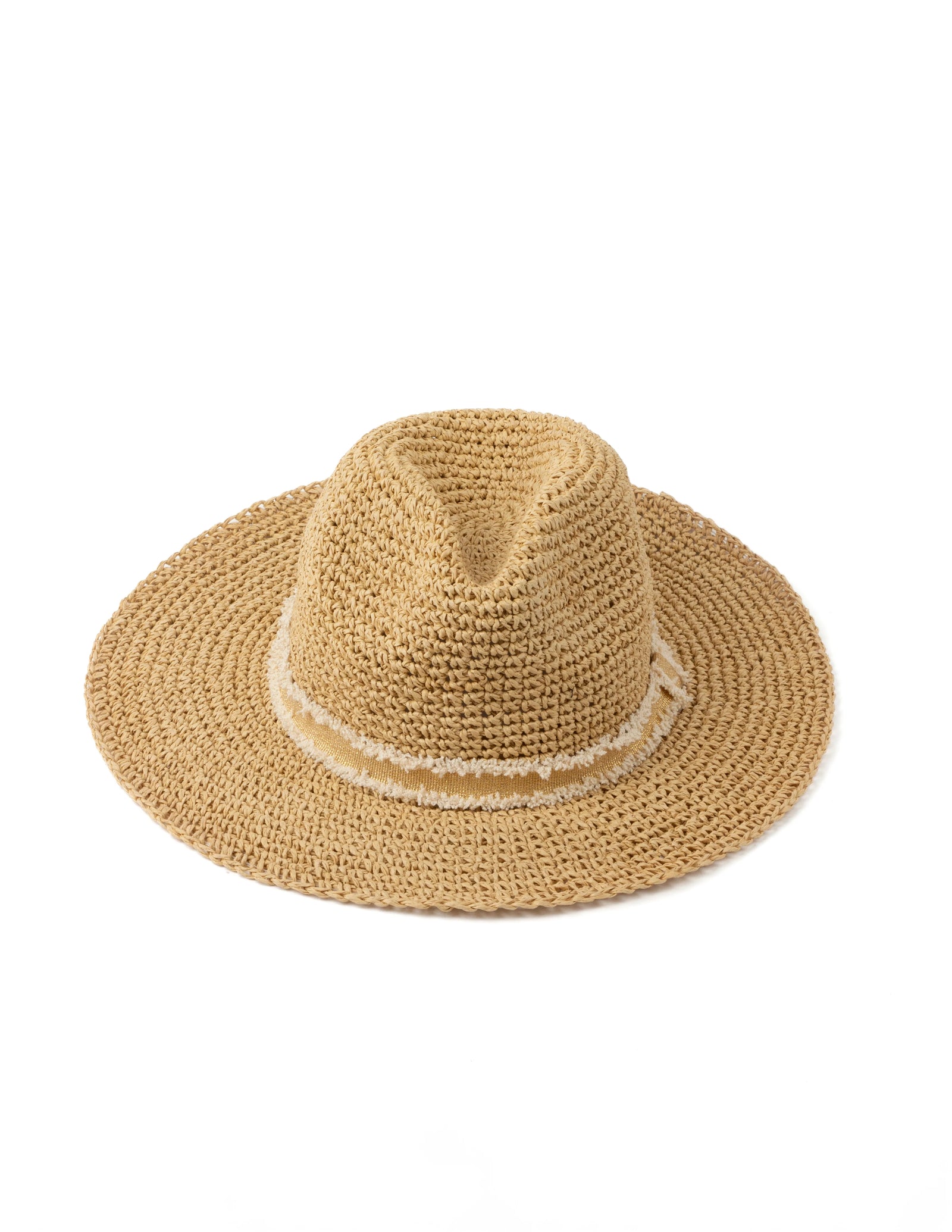 Stella + Gemma STRAW HAT - NATURAL GOLD BAND