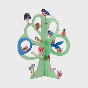 STUDIO ROOF Singing Tree (B4) Colorful bird-themed pop-up card