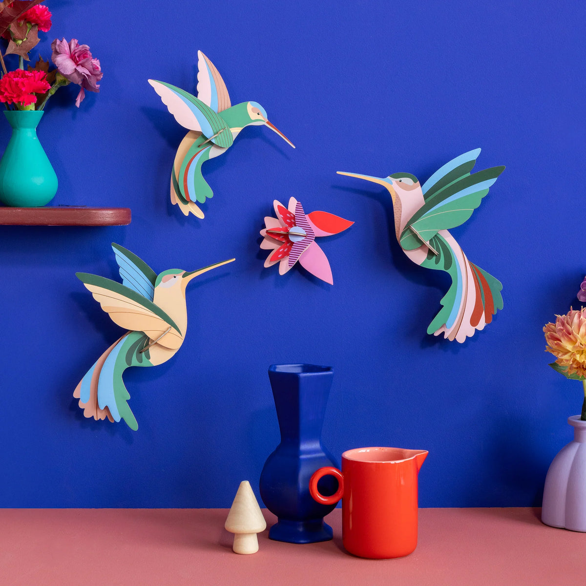 Studio Roof Wall Art B4 - Dance of Hummingbirds Set