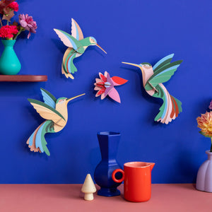 Studio Roof Wall Art B4 - Dance of Hummingbirds Set
