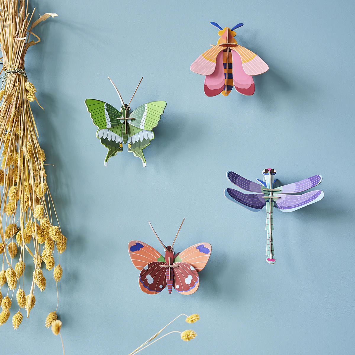 STUDIO ROOF Wall Art Butterflies (B7) Sapphire Dragonfly