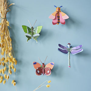 STUDIO ROOF Wall Art Butterflies (B7) Sapphire Dragonfly
