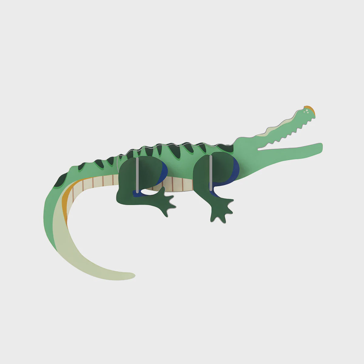 STUDIO ROOF Wall Art Jungle Animals (B7) Crocodile 3D paper model