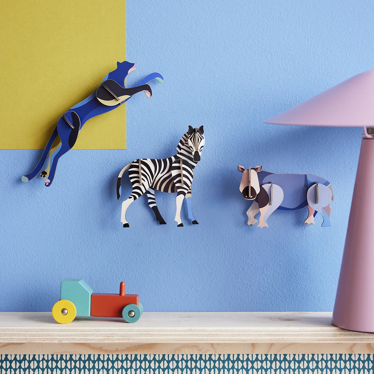 STUDIO ROOF Wall Art Jungle Animals (B7) Zebra