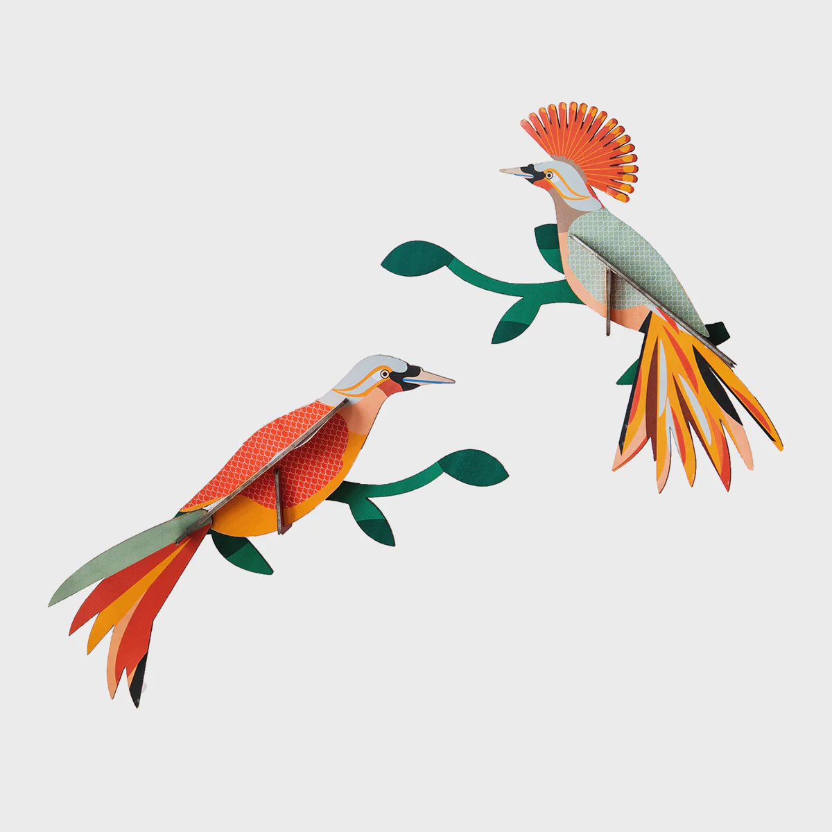 STUDIO ROOF Wall Art Paradise Birds (B5) Obi Colorful bird-shaped objects