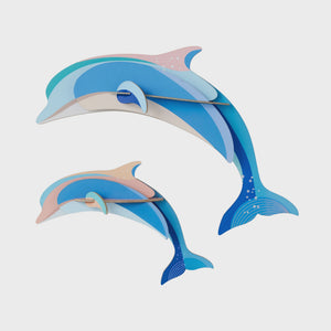 Studio Roof Wall Art Sea Creatures A4 - Dolphin Couple