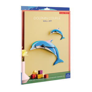 Studio Roof Wall Art Sea Creatures A4 - Dolphin Couple
