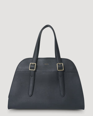 Saben Adler Shoulder Bag - Black Pebble Leather