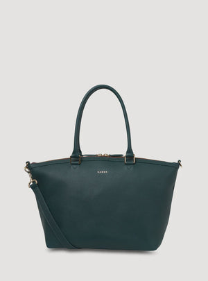 SABEN Milan Carry-All - Hunter Green Leather Bag