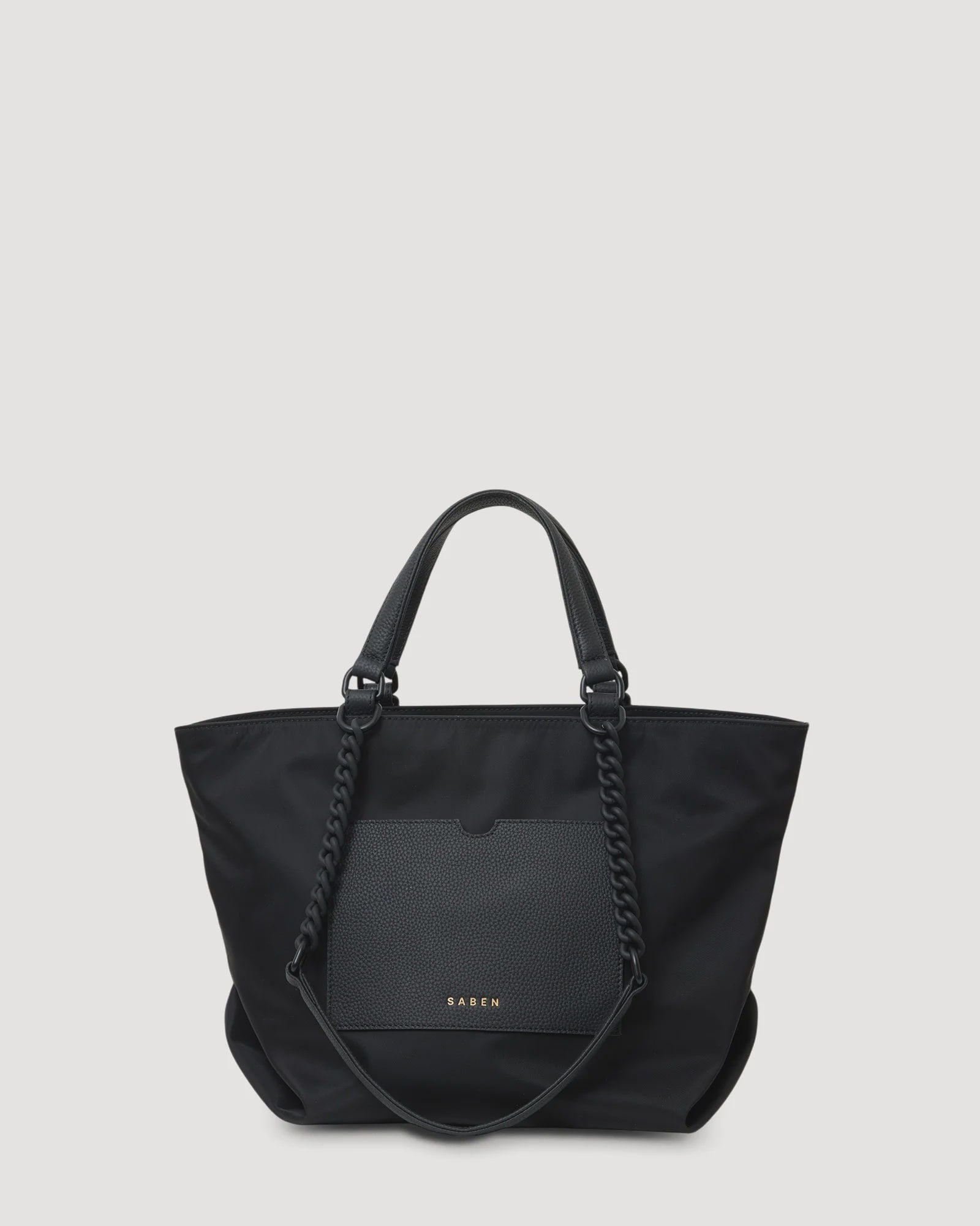 Saben Bag Paris Tote Black Recycled Nylon AW25