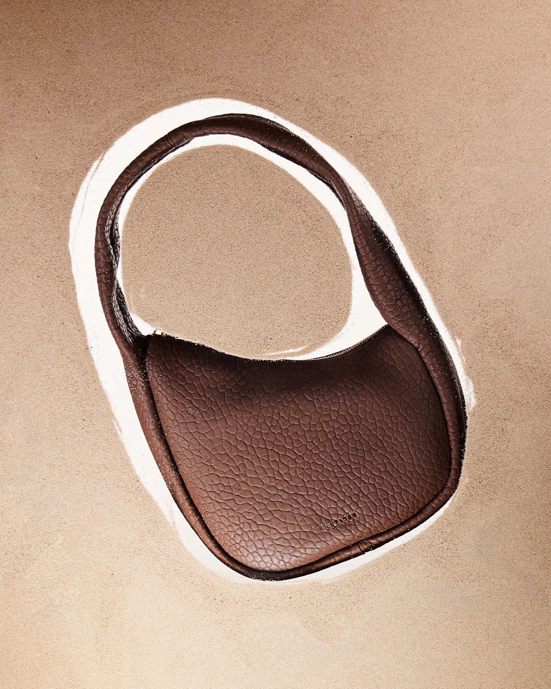 Saben Harper Shoulder Bag - Umber Bubble Brown leather handbag