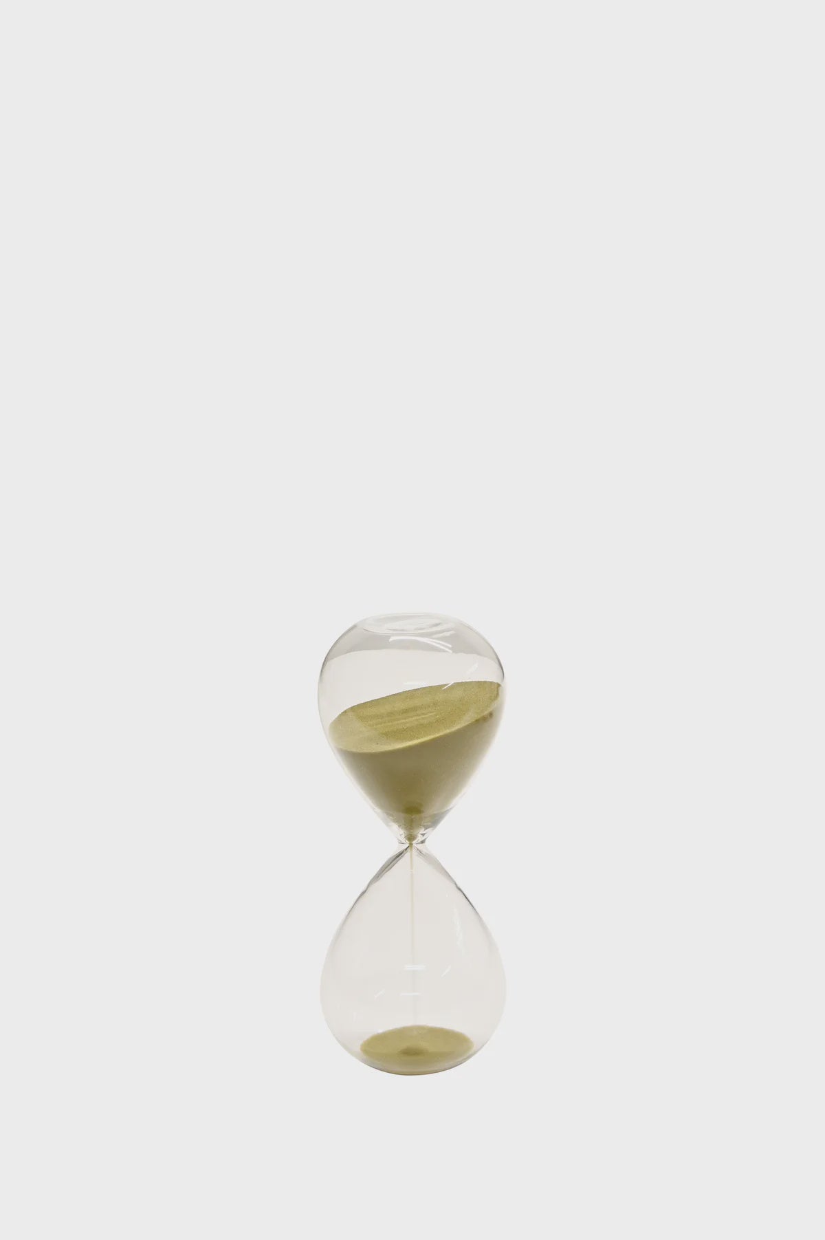 Hourglass with sand Sandtimer 15 Minutes - Soft Olive Green