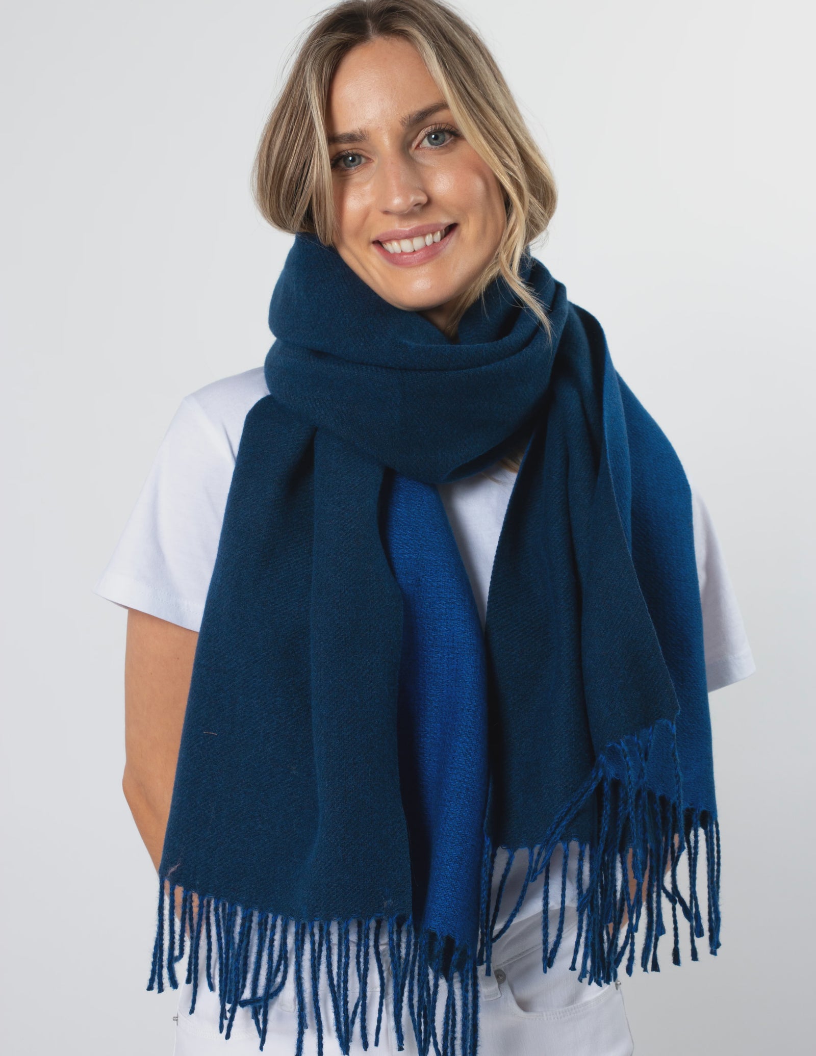 Stella Gemma Scarf - Two Tone Royal Blue