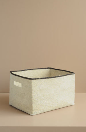 Scatola Natural/Black Basket Medium
