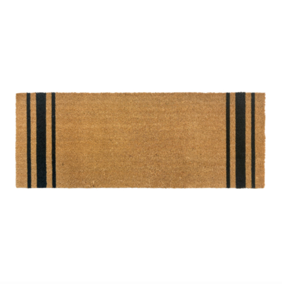 French Stripe Coir Doormat - 45 cm x 120 cm