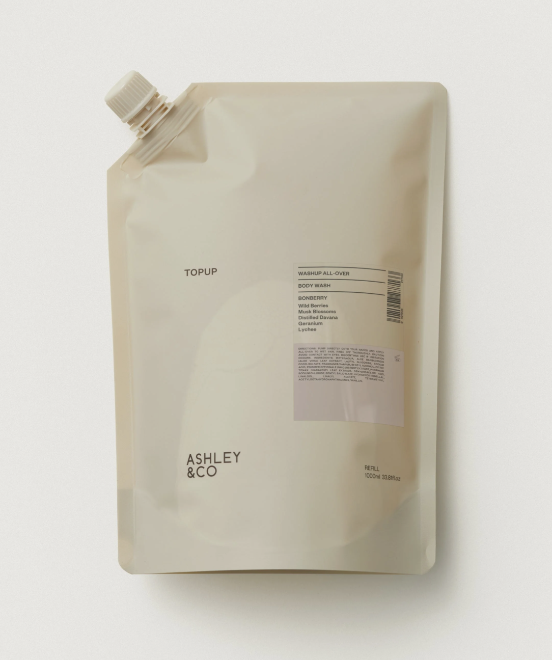 Topup Washup All Over Body Wash Bonberry 1 Litre