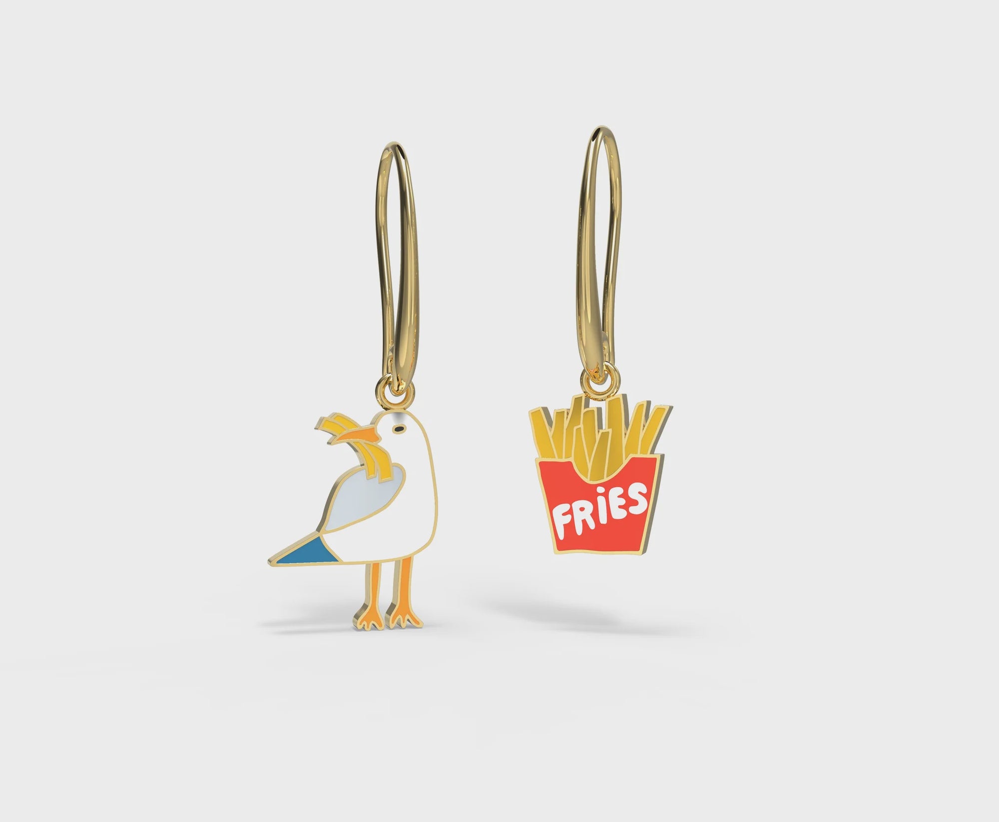 Yellow Owl Workshop Seagull & Fries Drop Earrings