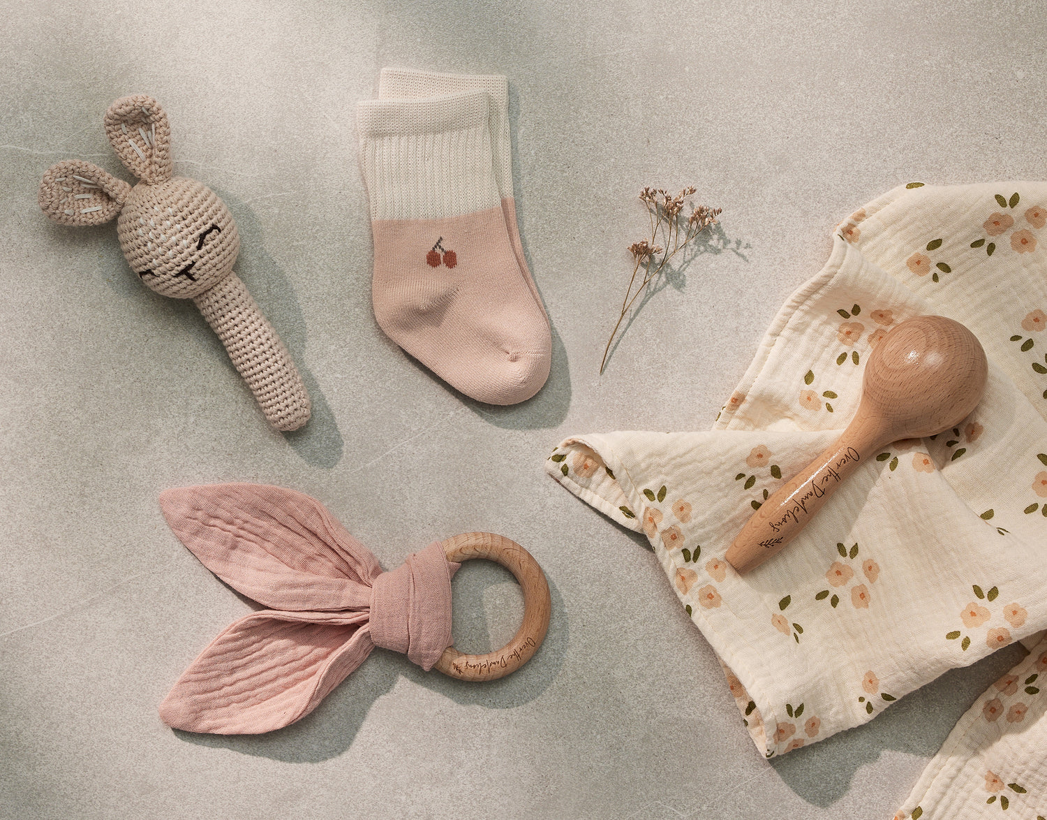 Over the Dandelions Socks set of 2 - Cherry