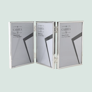 Silver Picture Frame Triple 5"x 7"