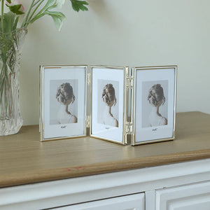 Silver Picture Frame Triple 5"x 7"