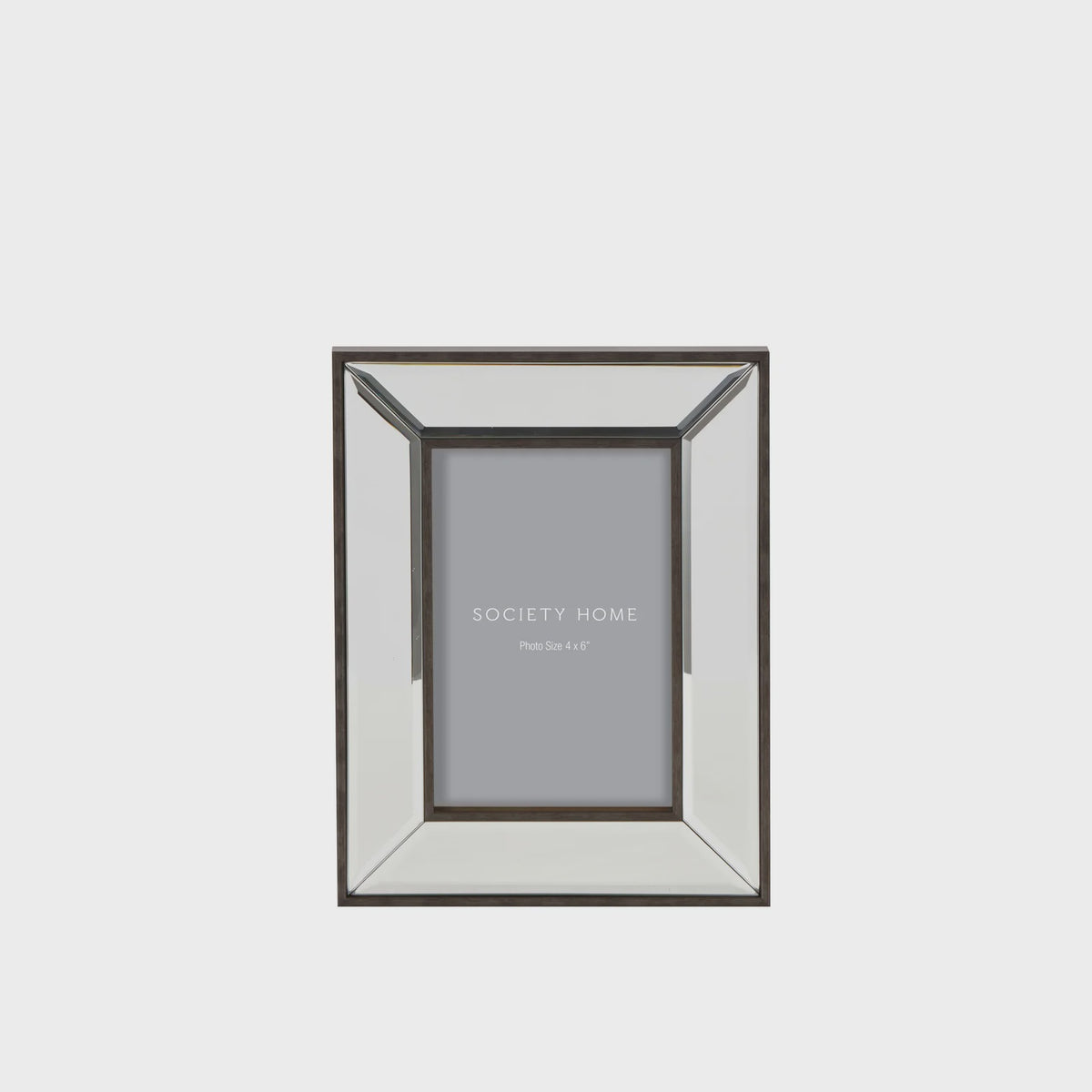 Amelia Mirror Photo Frame Black & Mirror 4x6"