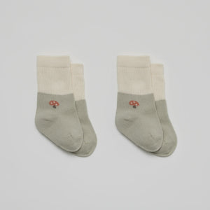 Over the Dandelions Socks set of 2 - Mushroom