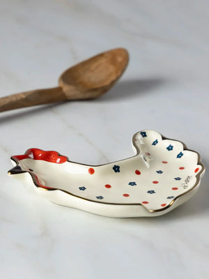 Natural Life Spoon Rest - Eat Happy Chicken