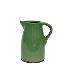St Edmunds Jug - Small - French Green ceramic pitcher vase