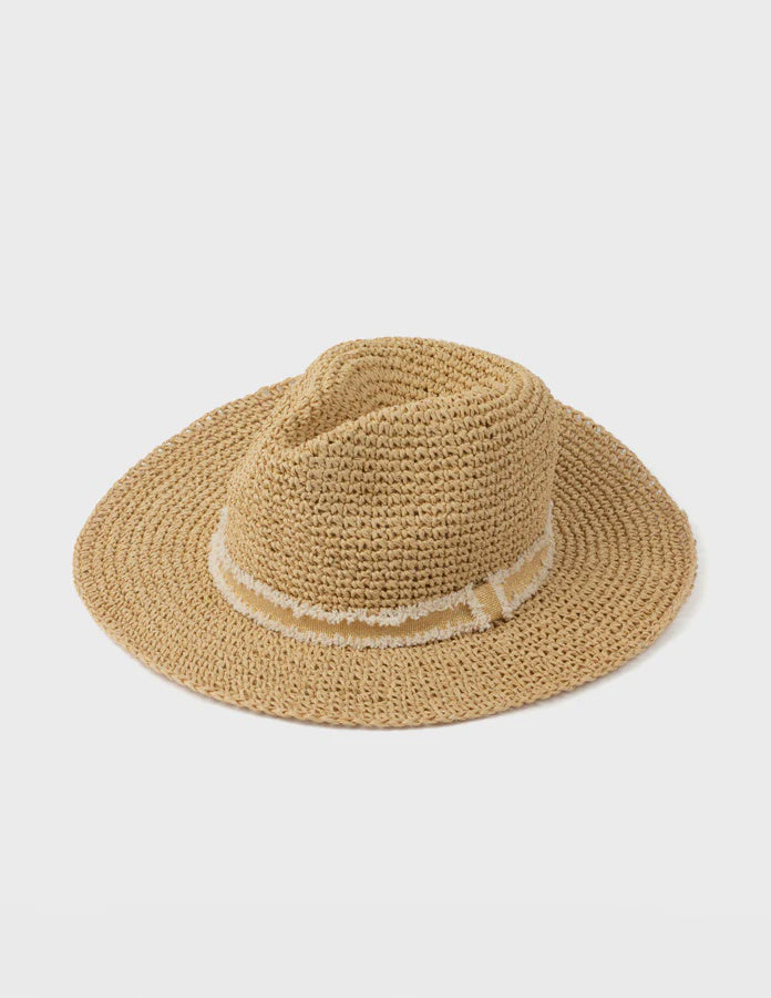 Stella + Gemma STRAW HAT - NATURAL GOLD BAND