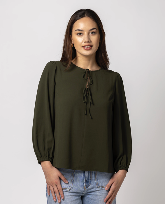 Stella+Gemma Sonnet Top Blouse Khaki AW25