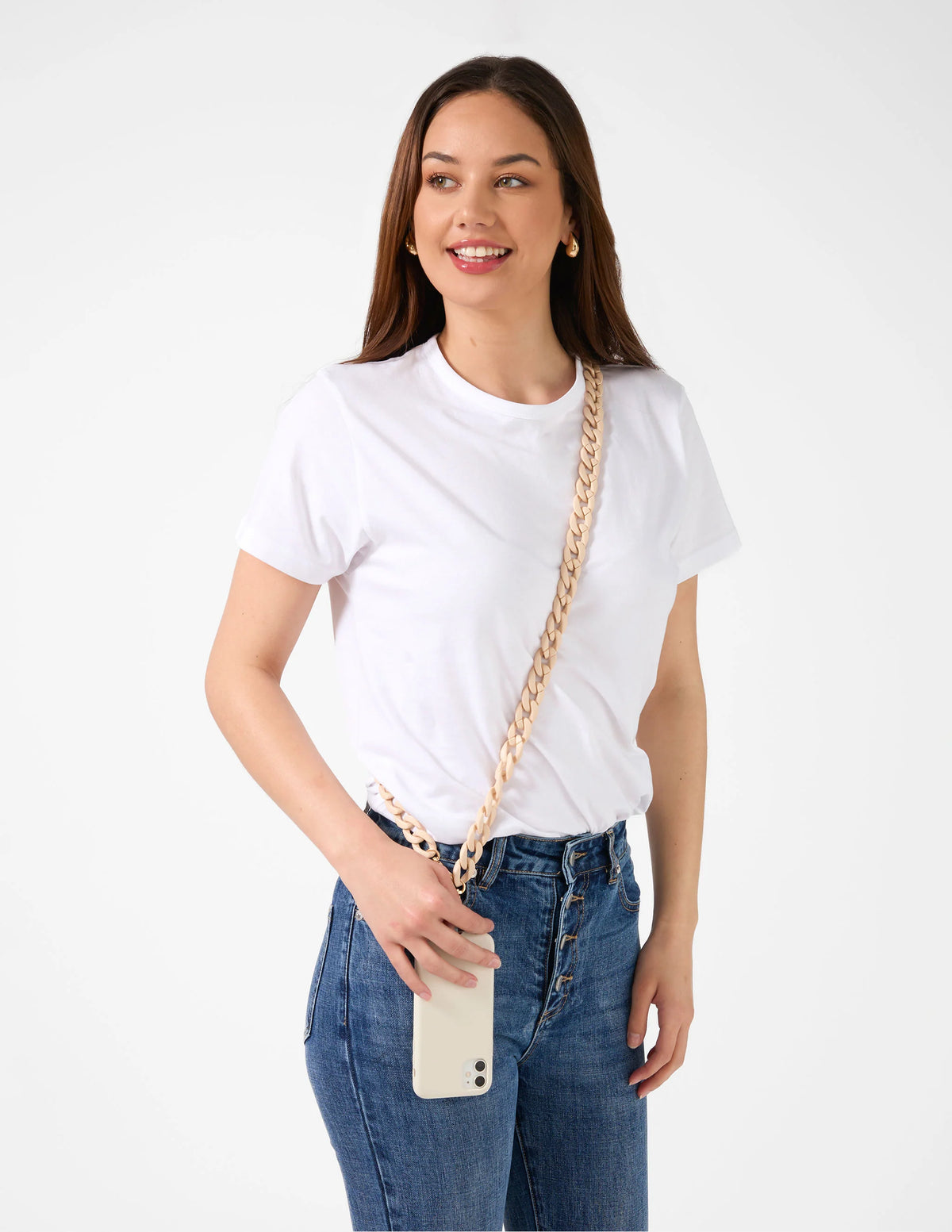 Stella Gemma PHONE CHAIN beige